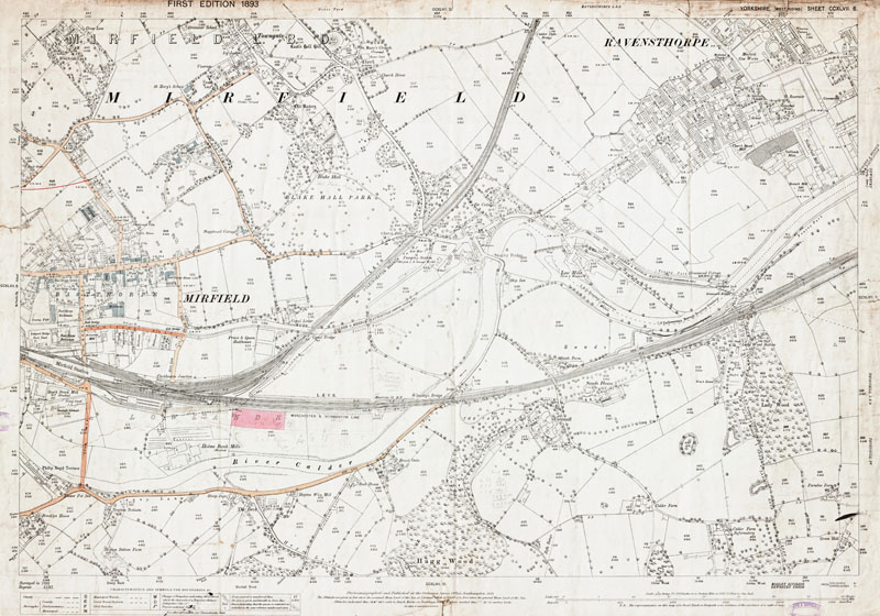 Mirfield Yorkshire 1938 Map 45 